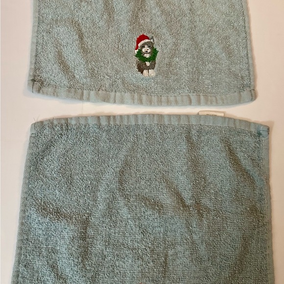 Set of 2 Holiday Kitten Dish Towels - Blue Cotton, Cute Christmas Kitchen Decor - Picture 14 of 16